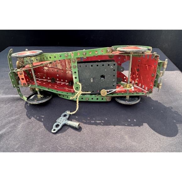Rare Vintage Meccano scratch Car Scratch built With Key WORKS! - Picture 6 of 14